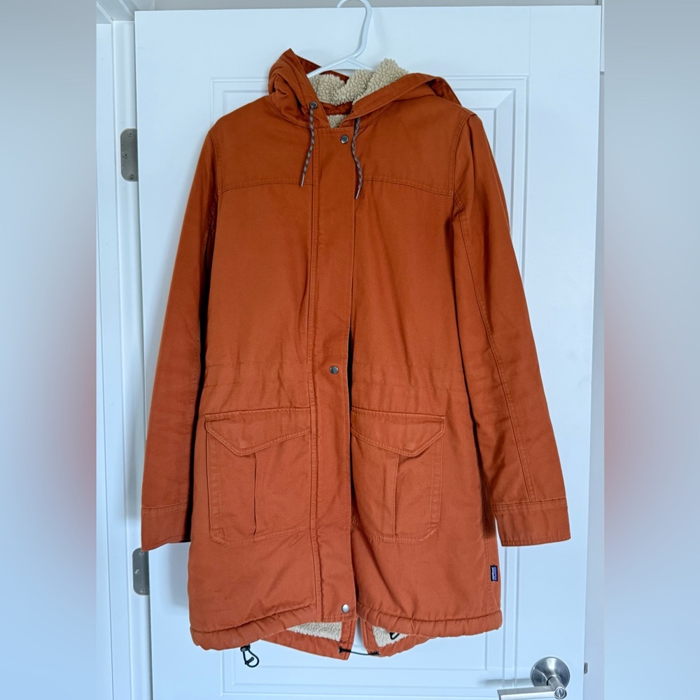 Women's Patagonia Orange Insulated Prairie Dawn Parka